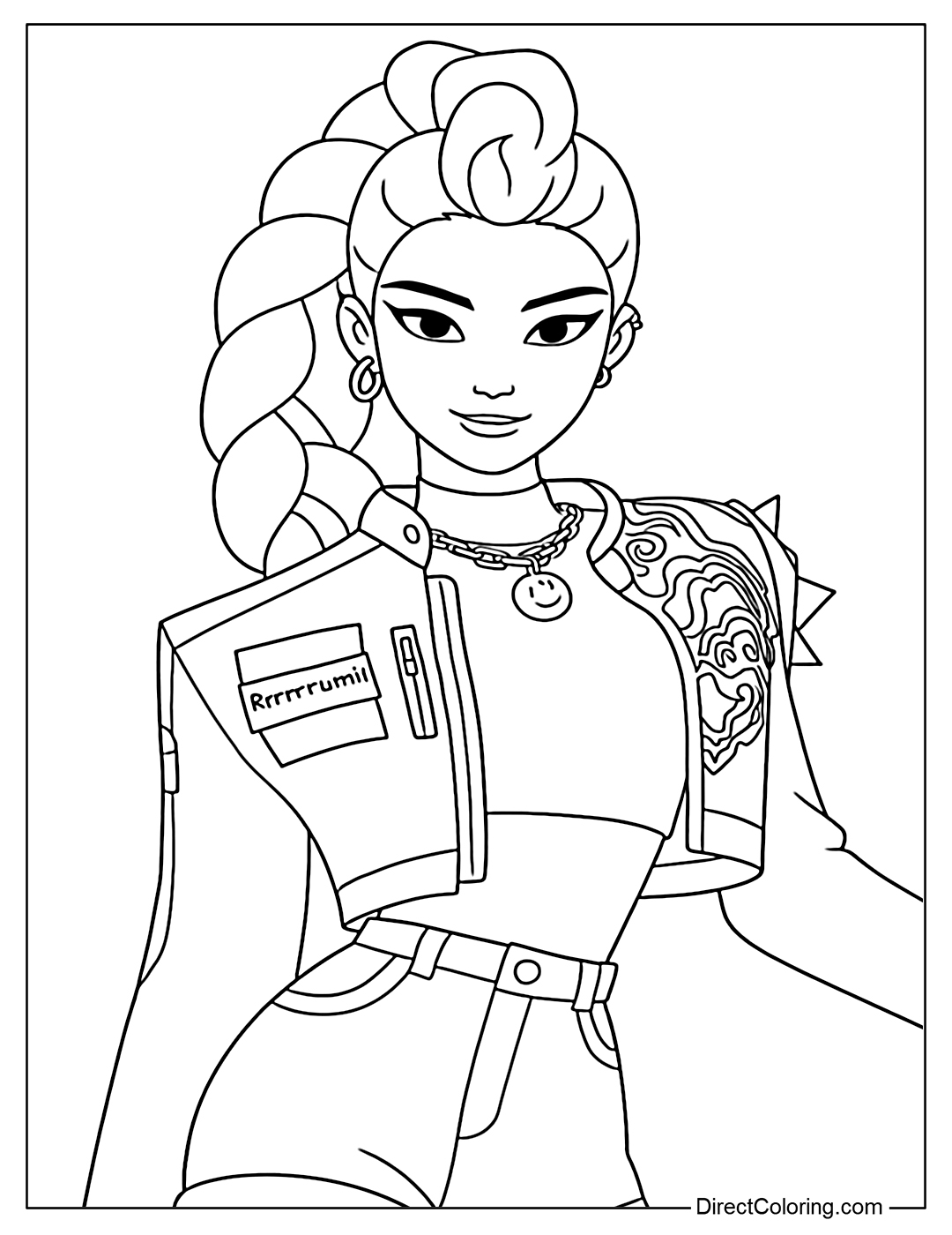 Rumi KPop Demon Hunters Coloring Page